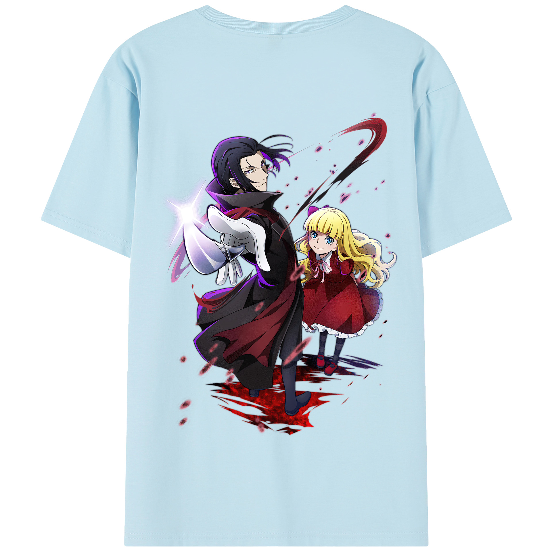 （画像用） 文豪ストレイドッグス Bungo Stray Dogs 綿100％半袖Tシャツ（背面プリント）